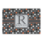 Gray Dots Large Rectangle Car Magnet (Personalized)