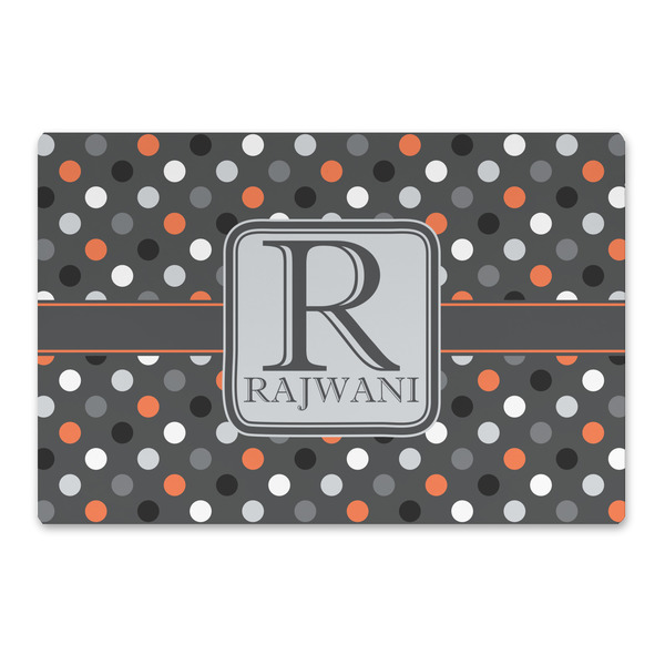 Custom Gray Dots Large Rectangle Car Magnet (Personalized)