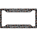 Gray Dots License Plate Frame - Style A (Personalized)