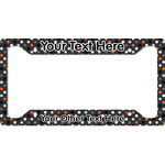 Gray Dots License Plate Frame - Style A (Personalized)