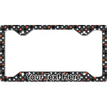 Gray Dots License Plate Frame - Style C (Personalized)