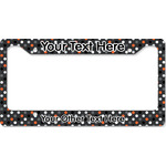 Gray Dots License Plate Frame - Style B (Personalized)