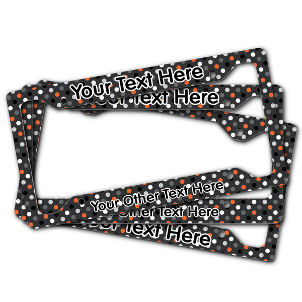 Gray Dots License Plate Frames - (PARENT MAIN)