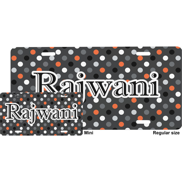 Gray Dots License Plate (Sizes)