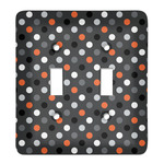 Gray Dots Light Switch Cover (2 Toggle Plate)