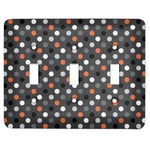 Gray Dots Light Switch Cover (3 Toggle Plate)