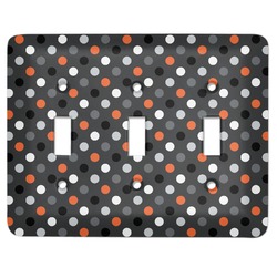 Gray Dots Light Switch Cover (3 Toggle Plate) (Personalized)