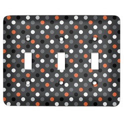 Gray Dots Light Switch Cover (3 Toggle Plate)