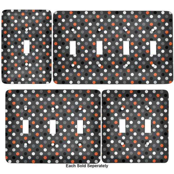 Gray Dots Light Switch Covers all sizes