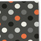 Gray Dots Linen Placemat - DETAIL