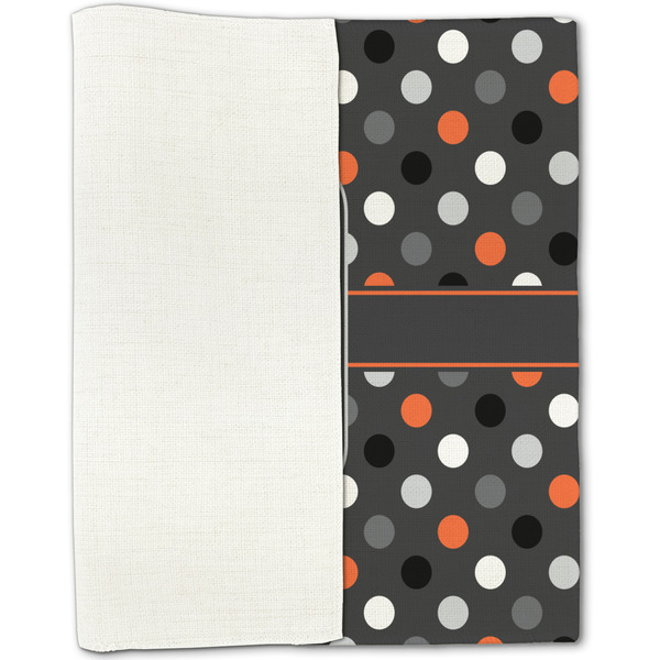 Gray Dots Linen Placemat - Folded Half