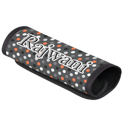 Gray Dots Luggage Handle Cover (Personalized)
