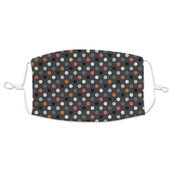 Gray Dots Adult Cloth Face Mask - XLarge