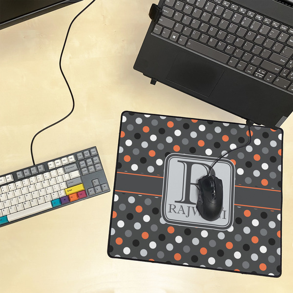 Gray Dots Medium Gaming Mats - LIFESTYLE