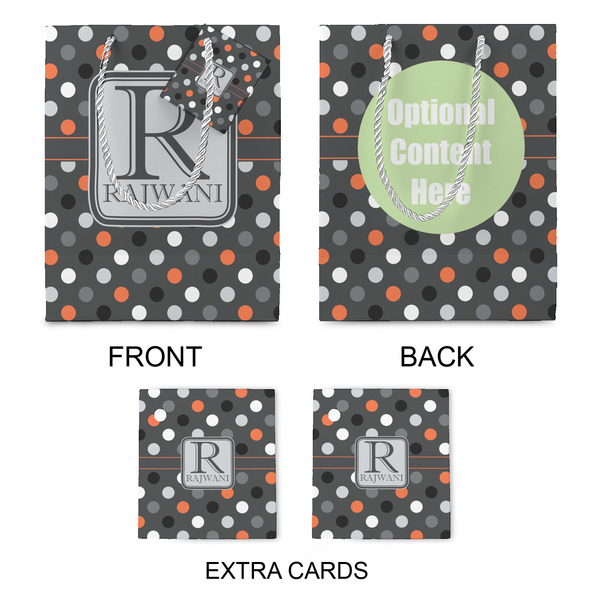 Gray Dots Medium Gift Bag - Approval