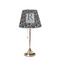 Gray Dots Poly Film Empire Lampshade - On Stand