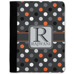 Gray Dots Notebook Padfolio w/ Name and Initial