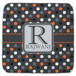 Gray Dots Memory Foam Bath Mat - 48"x48" (Personalized)