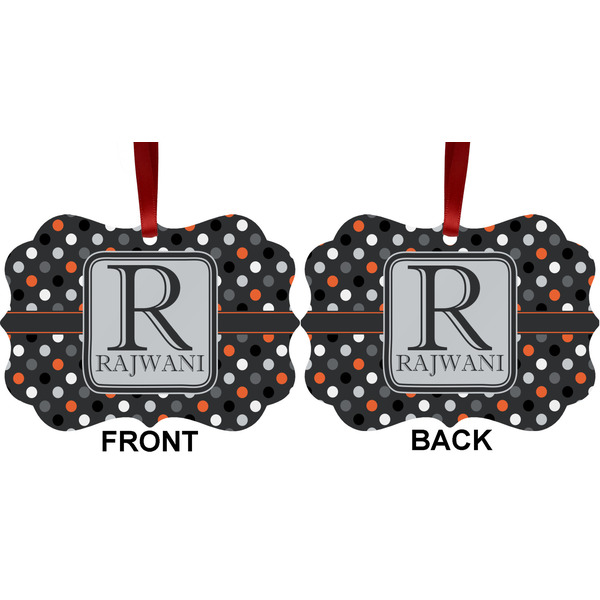 Gray Dots Metal Benilux Ornament - Front and Back (APPROVAL)