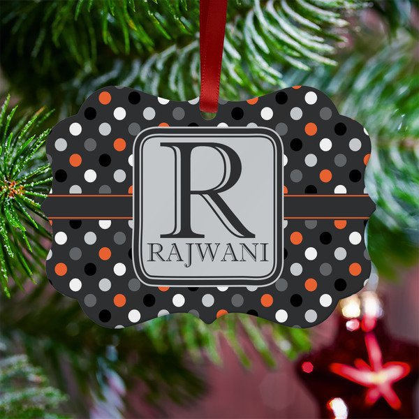 Gray Dots Metal Benilux Ornament - Lifestyle