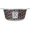 Gray Dots Stainless Steel Dog Bowl - Medium (Personalized)