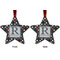 Gray Dots Metal Star Ornament - Front and Back