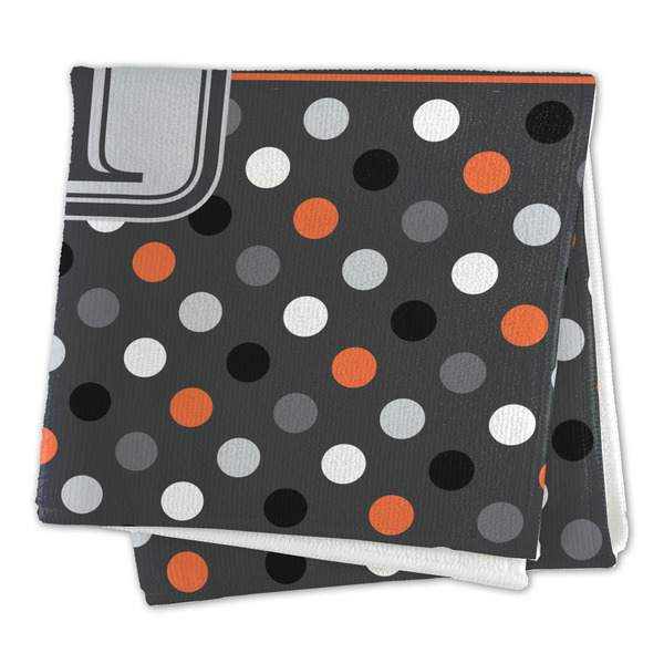 Gray Dots Microfiber Dish Rag - FOLDED (square)