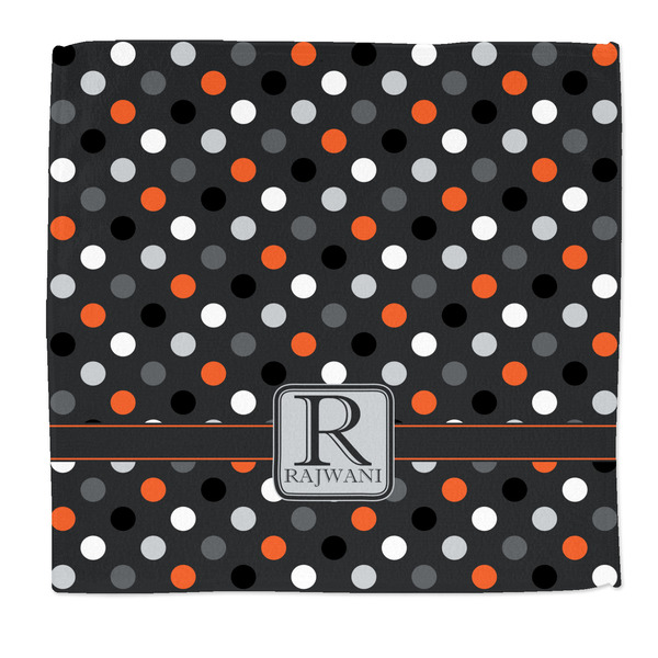 Custom Gray Dots Microfiber Dish Rag (Personalized)