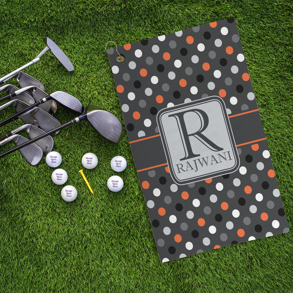 Gray Dots Microfiber Golf Towels - LIFESTYLE