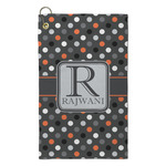 Gray Dots Microfiber Golf Towel - Small (Personalized)
