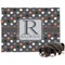 Gray Dots Dog Blanket - Large (Personalized)