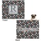 Gray Dots Microfleece Dog Blanket - Large- Front & Back