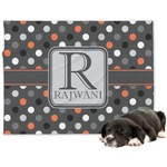 Gray Dots Dog Blanket - Regular (Personalized)