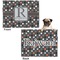 Gray Dots Microfleece Dog Blanket - Regular - Front & Back