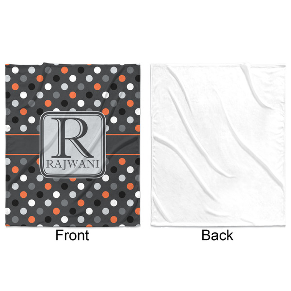 Gray Dots Minky Blanket - 50"x60" - Single Sided - Front & Back