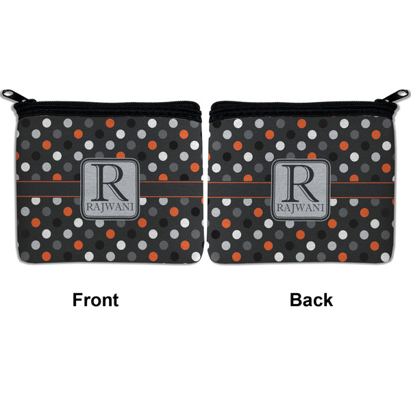 Gray Dots Neoprene Coin Purse - Front & Back (APPROVAL)