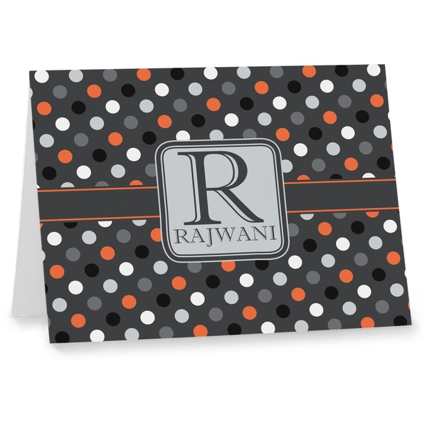 Custom Gray Dots Note cards (Personalized)