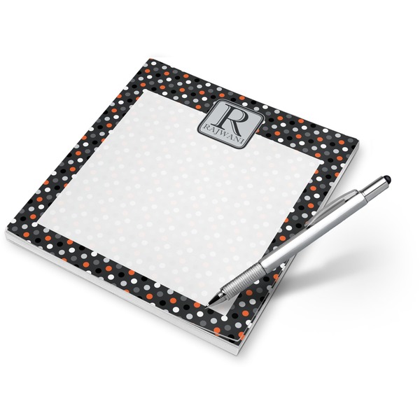 Custom Gray Dots Notepad (Personalized)