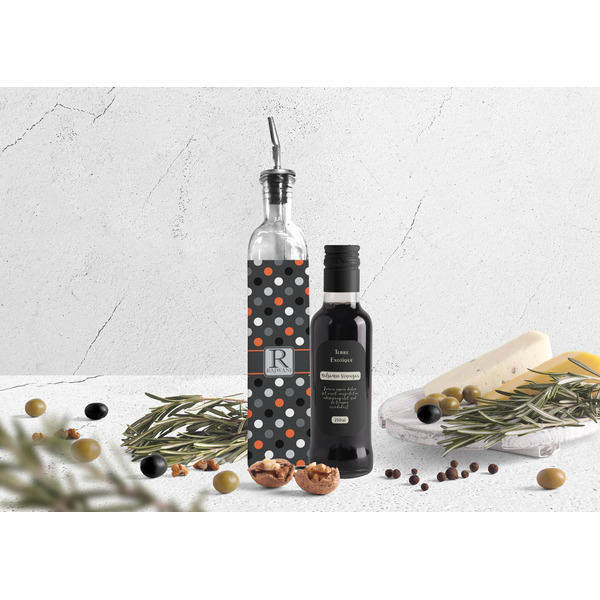 Gray Dots Oil Dispenser Bottle - Lifestyle Photo
