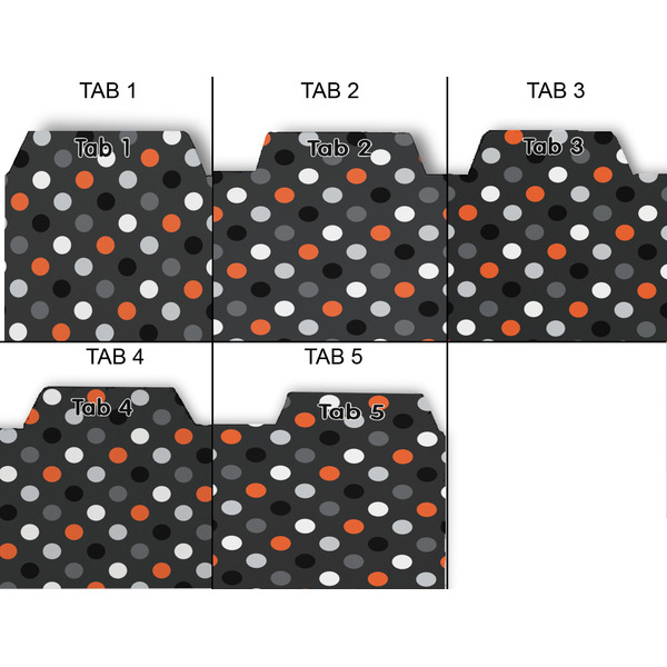 Gray Dots Page Dividers - Set of 5 - Approval