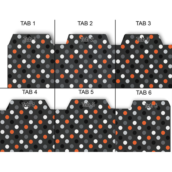 Gray Dots Page Dividers - Set of 6 - Approval