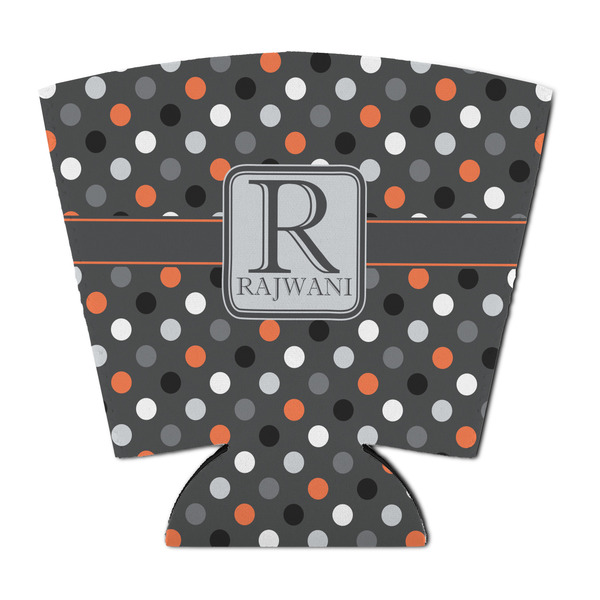 Gray Dots Party Cup Sleeves - with bottom - FRONT