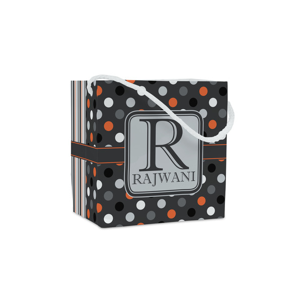 Custom Gray Dots Party Favor Gift Bags (Personalized)