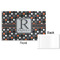 Gray Dots Disposable Paper Placemat - Front & Back