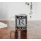 Gray Dots Personalized Coffee Mug - Lifestyle