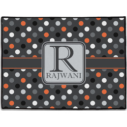Gray Dots Door Mat (Personalized)