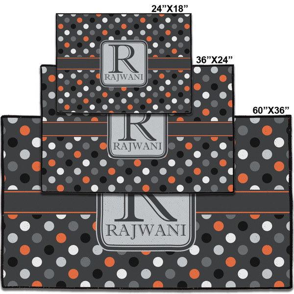 Gray Dots Personalized Door Mat - Group Parent IMF