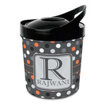 Gray Dots Plastic Ice Bucket (Personalized)