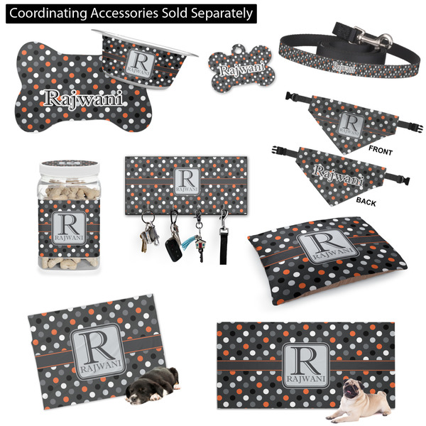 Gray Dots Customized Pet Accessories