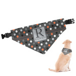 Gray Dots Dog Bandana - Small (Personalized)